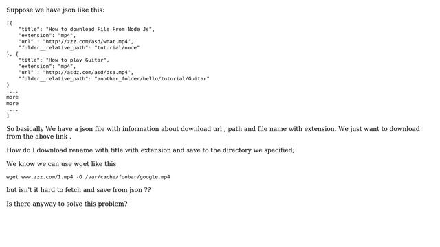 Ubuntu: How to use wget in case like json? смотреть онлайн