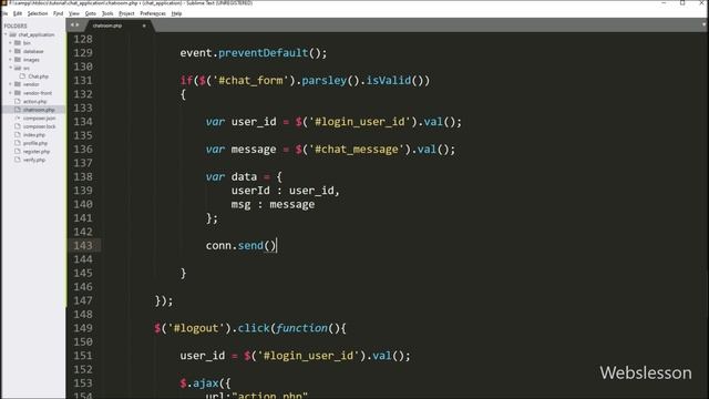 Chat Application in PHP & MySql using WebSocket - Send Receive Message смотреть онлайн