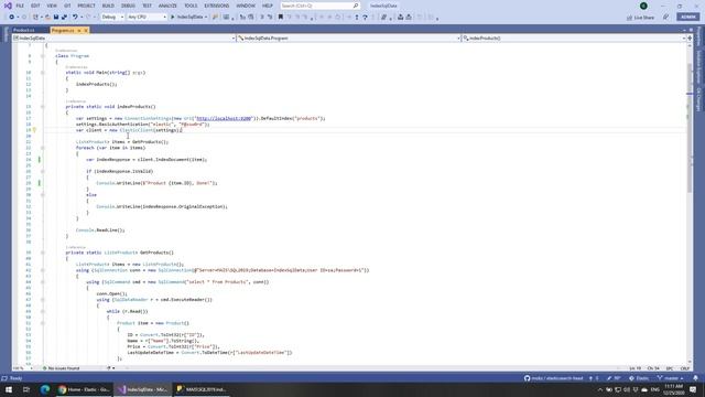 How to index document from MS SQL Server in Elasticsearch смотреть онлайн