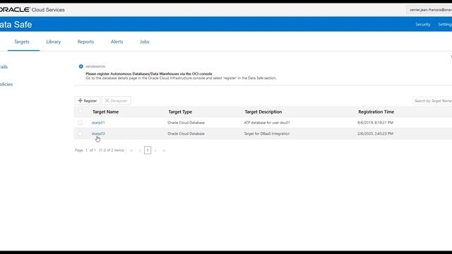 Register an ATP Database in Oracle Data Safe смотреть онлайн