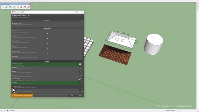 Selection Toys Plugin For Selection Filter in SketchUp смотреть онлайн