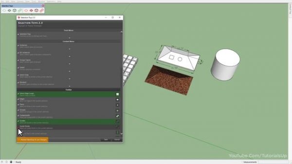 Selection Toys Plugin For Selection Filter in SketchUp