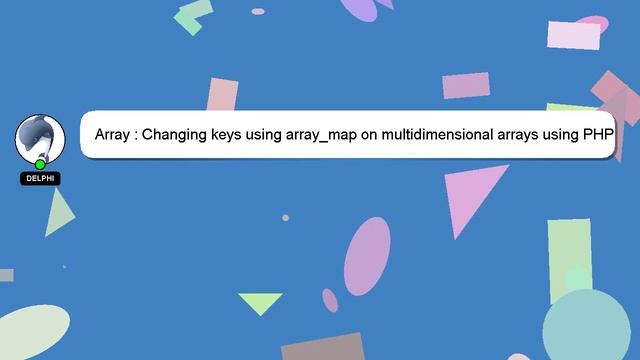 Array : Changing keys using array_map on multidimensional arrays using PHP смотреть онлайн