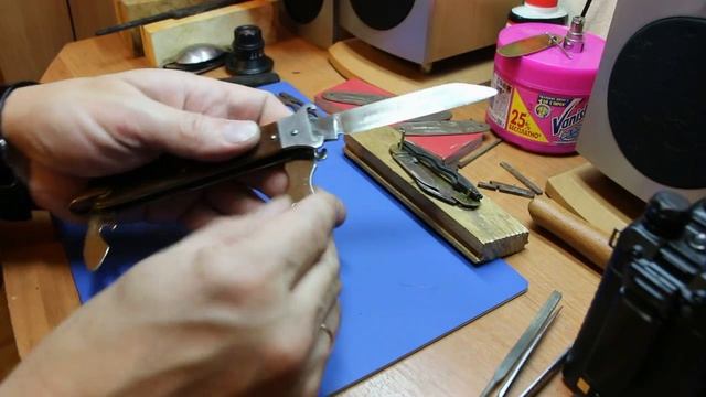 Ремонт складного советского охотничьего ножа "Зубр" смотреть онлайн