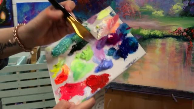 ACRYLIC PAINTING TUTORIAL |STEP BY STEP | HOW TO PAINT A GAZEBO GARDEN & POND