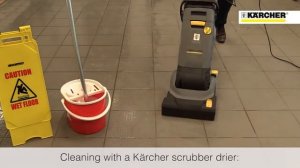 Работа поломоечной машины Karcher BR 30 4 C