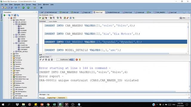 how to find cars schema for students with laptop and oracle developer || Database Application PL/SQ смотреть онлайн