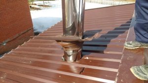 Монтаж Мастер Флеш. Герметизация прохода через кровлю.