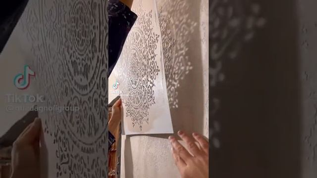 Какой Красивый трафарет на стене ???imagine.decor ?? смотреть онлайн