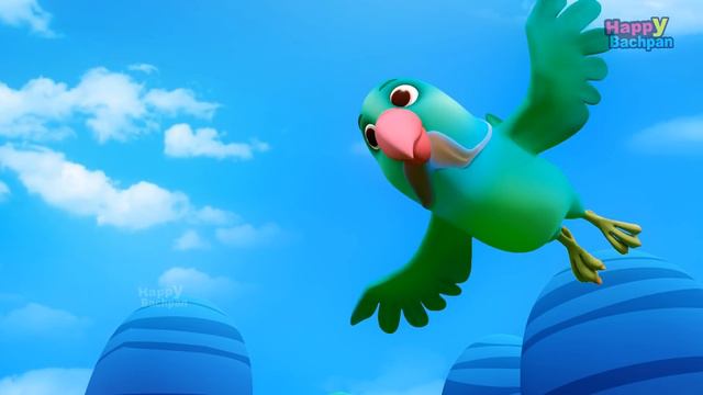 मैं तोता मैं तोता Main Tota Main Tota I Hindi Rhymes For Children | Mitthu Mitthu I Happy Bachpan смотреть онлайн