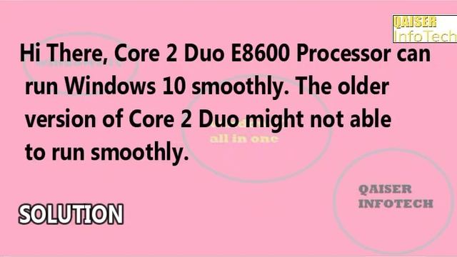 Is Core 2 Duo good for Windows 10 | Windows 10 | Qaiser Infotech смотреть онлайн