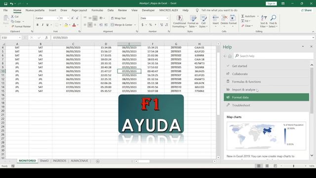 TECLA DE FUNCION F1 _ AYUDA EN EXCEL смотреть онлайн