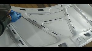 Клеим каркас капота 2110.