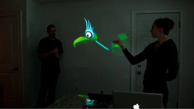 Interactive Puppet Prototype with hacked Kinect смотреть онлайн