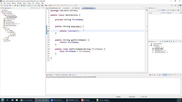 Simple Apache Struts 2.5 Example смотреть онлайн