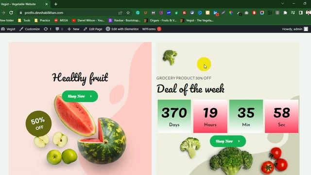 Vegetable website by WordPress || Elementor || Astra || Design By Abdul Khalek смотреть онлайн