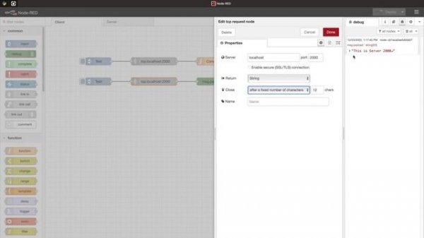 Learn How to Create TCP Client and Server using Node Red