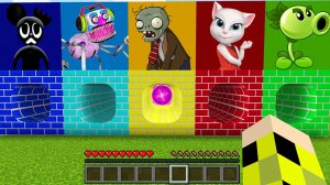 Выбери круглый тоннель РАСТЕНИЯ ПРОТИВ ЗОМБИ или ДИДЖЕЙ АНИМАТРОНИК или ГОВОРЯЩАЯ АНДЖЕЛА В МАЙНКРАФ