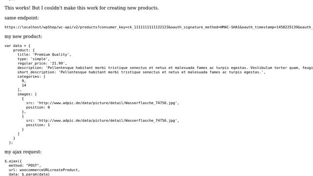 Wordpress: Create new product with woocommerce REST API with javascript (clientside)? смотреть онлайн