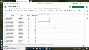 Базовые статитстические функции и основы построения диаграммы в Google-таблице