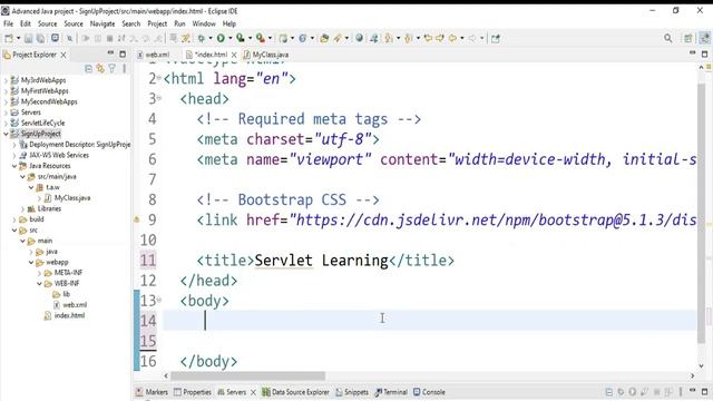 Lesson 5 :Responsive form in Servlet using Bootstrap смотреть онлайн