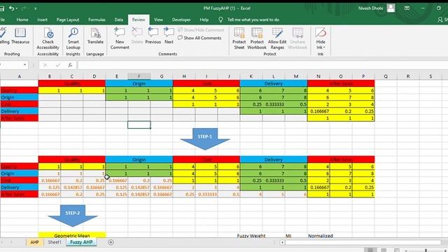 Practical Example of AHP and Fuzzy AHP (Analytic Hierarchy Process) Tutorial in Excel смотреть онлайн