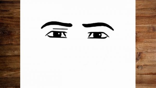 How To Draw Roblox man Face | Animation