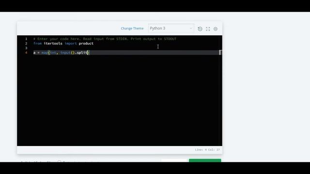 Itertools.product() || Cartesian Product || Python 3 || HackerRank смотреть онлайн
