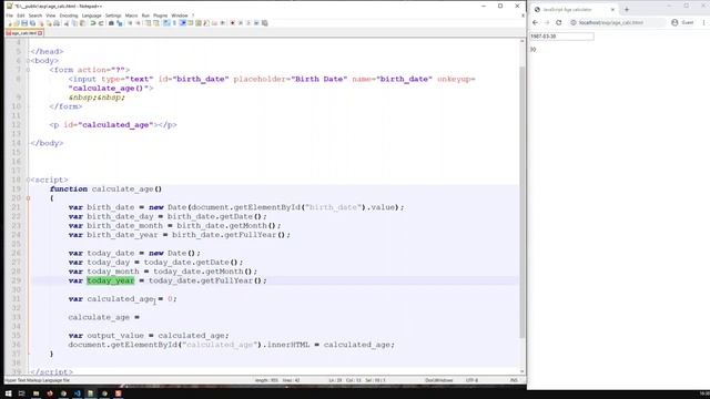 Create Function to Calculate Age in JavaScript | zia ul haq offcial смотреть онлайн