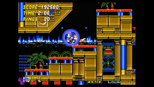 Sega Mega Drive 2 (Smd) 16-bit Sonic The Hedgehog 2 part Stage 4, Casino Night