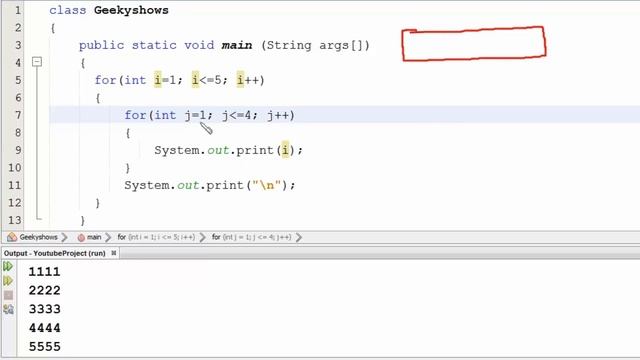50. Nested for loop in Java Programming (Hindi) смотреть онлайн
