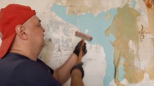 снятие старой краски и обоев