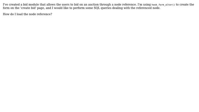 Drupal: Pass a node reference to a module form смотреть онлайн