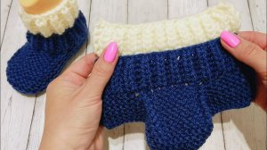 БАЗОВАЯ МОДЕЛЬ ПИНЕТОК НА ДВУХ СПИЦАХ ⚡.mp4