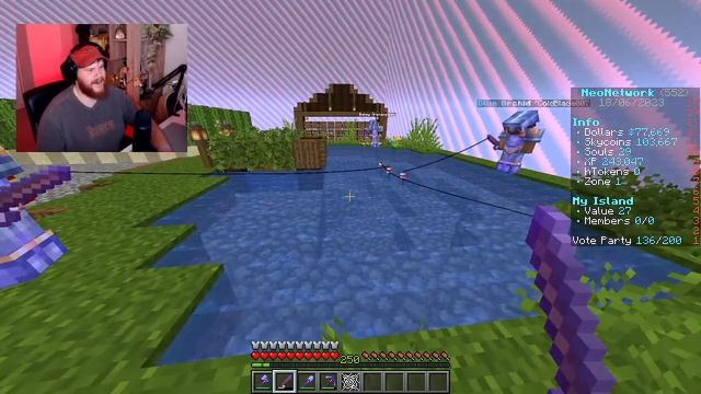 ? HERE FISHY FISHY | Minecraft Skyblock LIVE STREAM (Bedrock/Java Server IP) смотреть онлайн