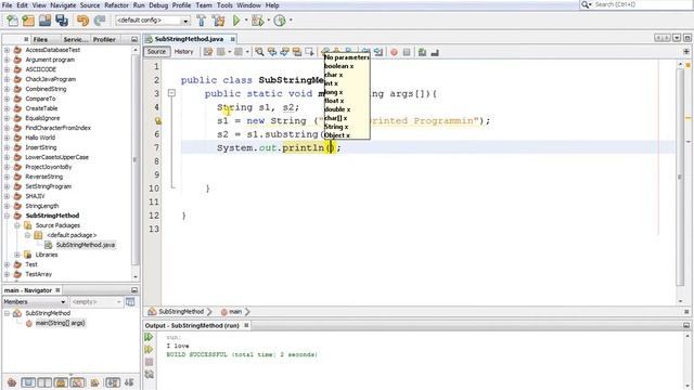 how to combined string any location using substring() method java program.... смотреть онлайн
