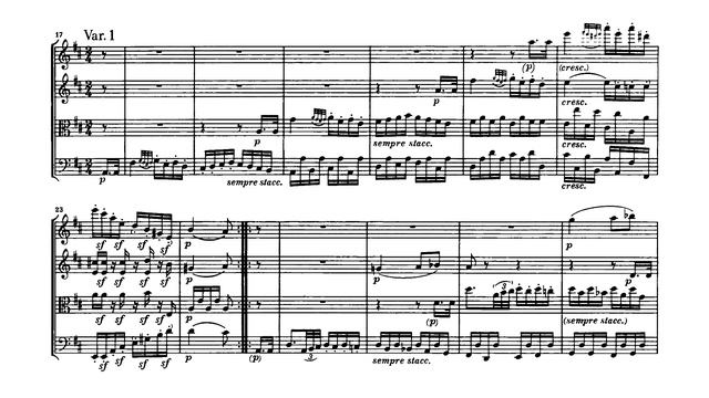BEETHOVEN String Quartet No. 5 in A major (Op. 18, No. 5) Score смотреть онлайн