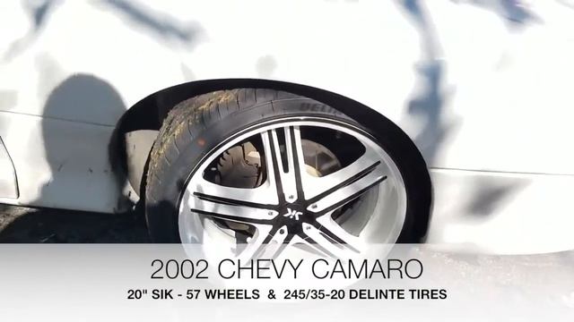2002 Chevy Camaro on 20" SIK-57 White with Black Accents Rims leaving Rimtyme Atlanta смотреть онлайн