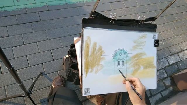 Городские #зарисовки Триптих на Пролетарской #уголь #пастель #Иркутск 20.07.2022 #UrbanSketch смотреть онлайн