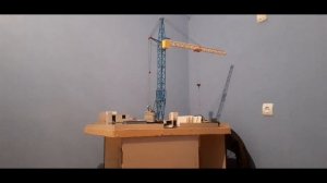 СТРОЙКА В МАСШТАБЕ. Модель башенного крана КБ-403а. Стройка подписчика. Tower crane model