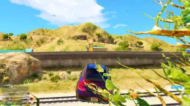 Supers Cars Vs Impossible Fastest Track Building Ramp Jump Challenge in GTA! смотреть онлайн