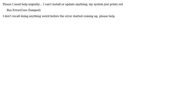 Ubuntu: Bus Error(Core Dumped) смотреть онлайн