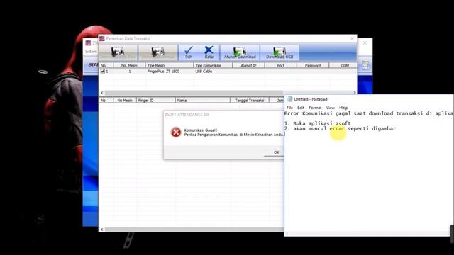 Error komunikasi saat download data absensi zsoft | Communication Error download in zsoft attendanc смотреть онлайн