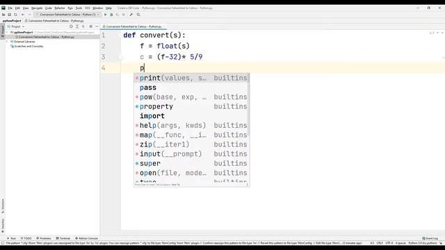 Conversion Fahrenheit to Celsius - Python смотреть онлайн