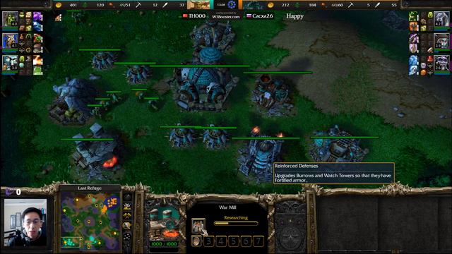 Happy (UD) vs TH000 (RND/Orc) - WarCraft 3 - Recommended - WC3380 смотреть онлайн