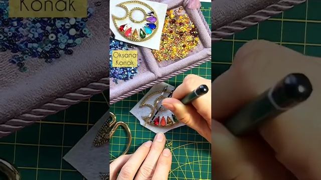 Tutorial brooch palette/ Бесплатный мастер класс вышивка броши палитра/Процесс вышивки броши/Часть смотреть онлайн
