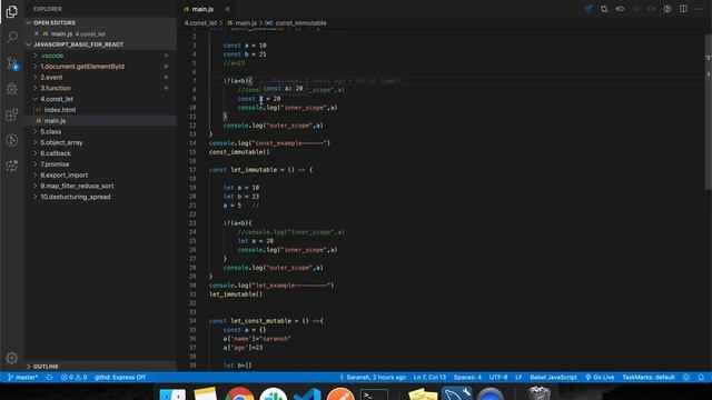 4. Javascript - const and let смотреть онлайн