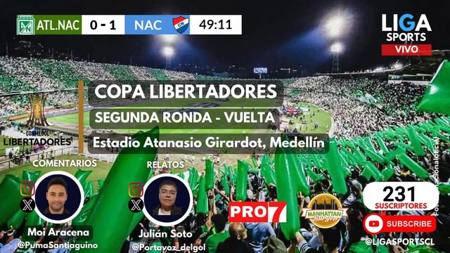 ATLÉTICO NACIONAL vs. NACIONAL | COPA LIBERTADORES - 2DA RONDA VUELTA EN VIVO ! смотреть онлайн