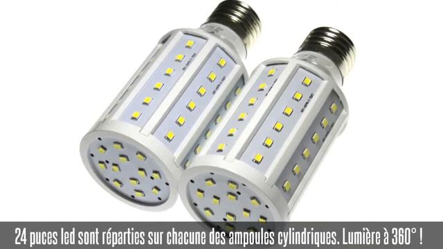 Lot de 2 ampoules led e27, 10W, 360°, blanc froid смотреть онлайн