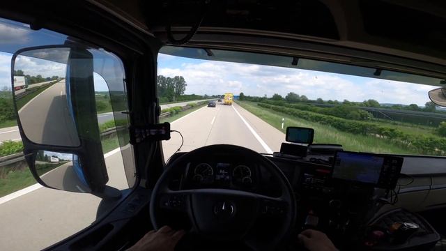 POV Truck driving Mercedes Actros 1851. Landshut - Plattling ?? 4K смотреть онлайн
